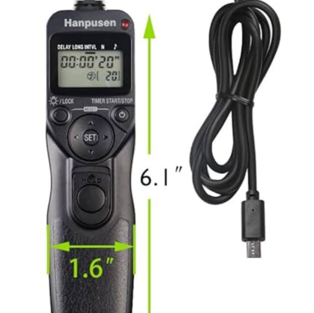 Hanpusen TR-90 Remote Switch With Digital Timer For Camera Shutter Use Open Box. - Picture 8 of 16
